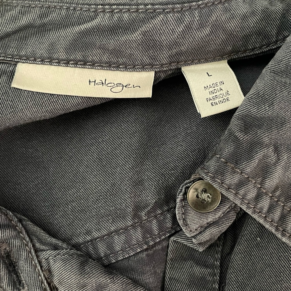 Halogen Grey Button Down Tunic - Size Large - Nwot - image 3